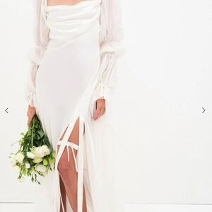 For Love And Lemons White Long Sleeve Dress